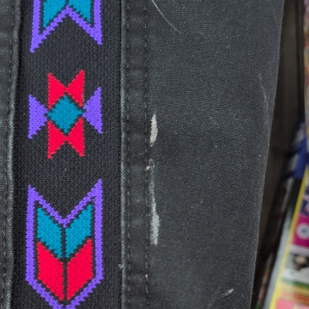 VTG Davis James Southwestern Aztec Pattern Western Bomber Jacket - Made in USA​ - Picture 9 of 14